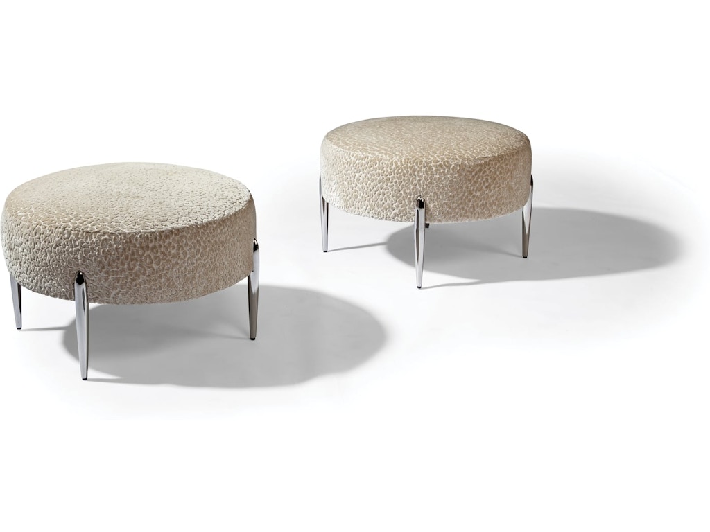 1365-007 Decked Out Small Round Ottoman - Image 1