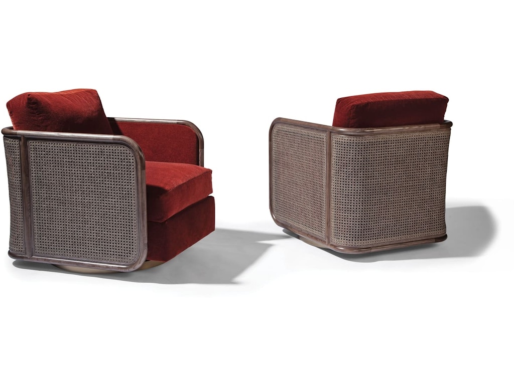 1438-113 Reed Swivel Lounge Chair - Image 1