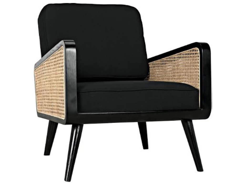 edward Edward Chair, Characol Black with Caning - Image 1
