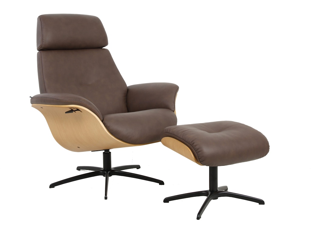 falcon Falcon Recliner with Footstool - Image 1