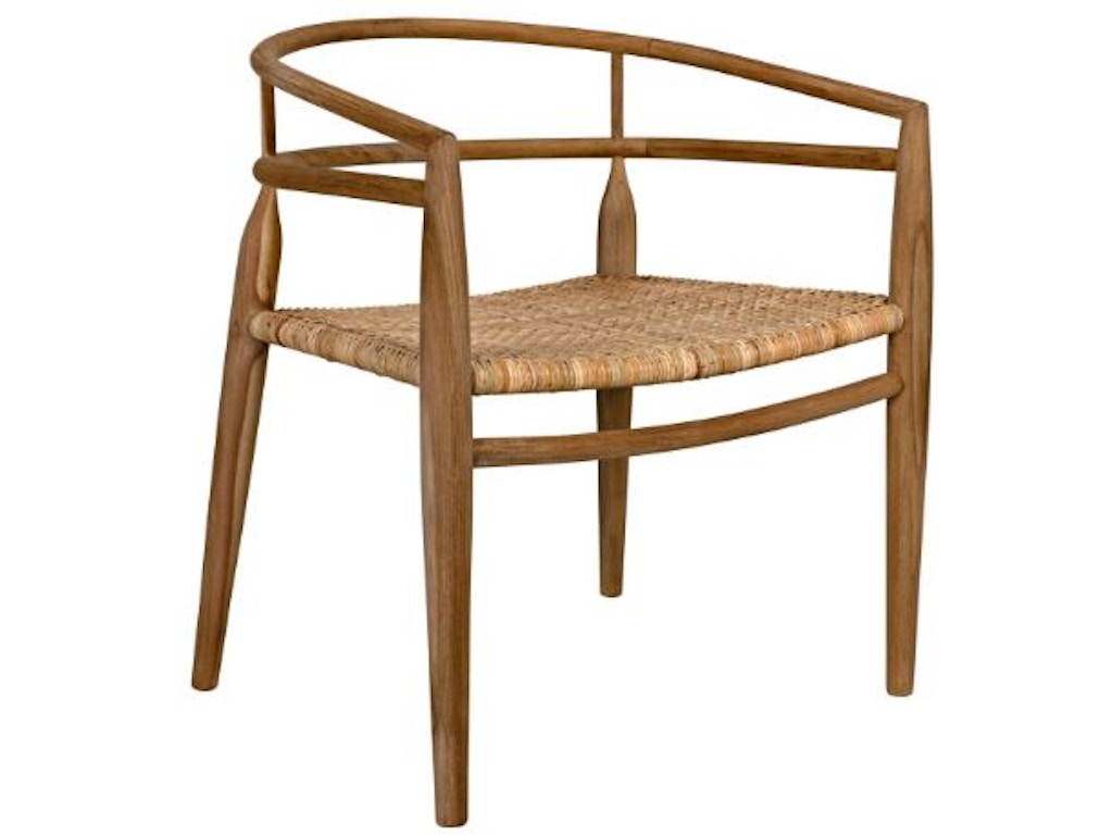 finley Finley Chair with Rattan, Teak - Image 1