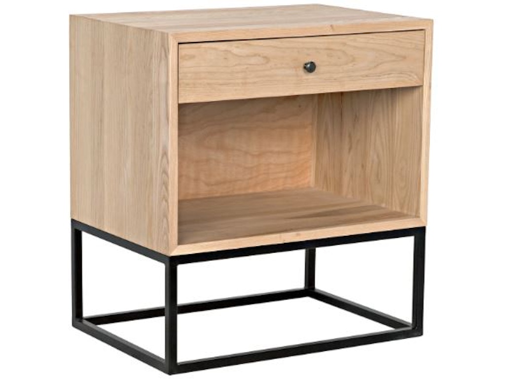 garland Garland Side Table, Elm with Black Steel - Image 1