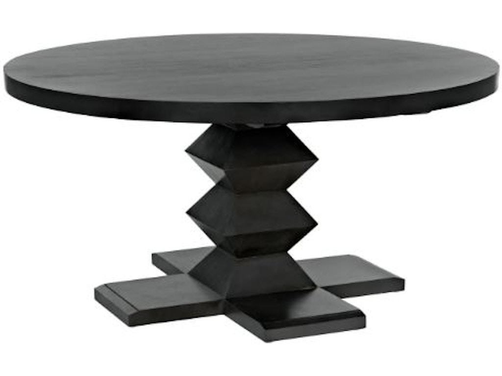 zig-zag Zig-Zag Dining Table, 60' Diameter., Pale - Image 1