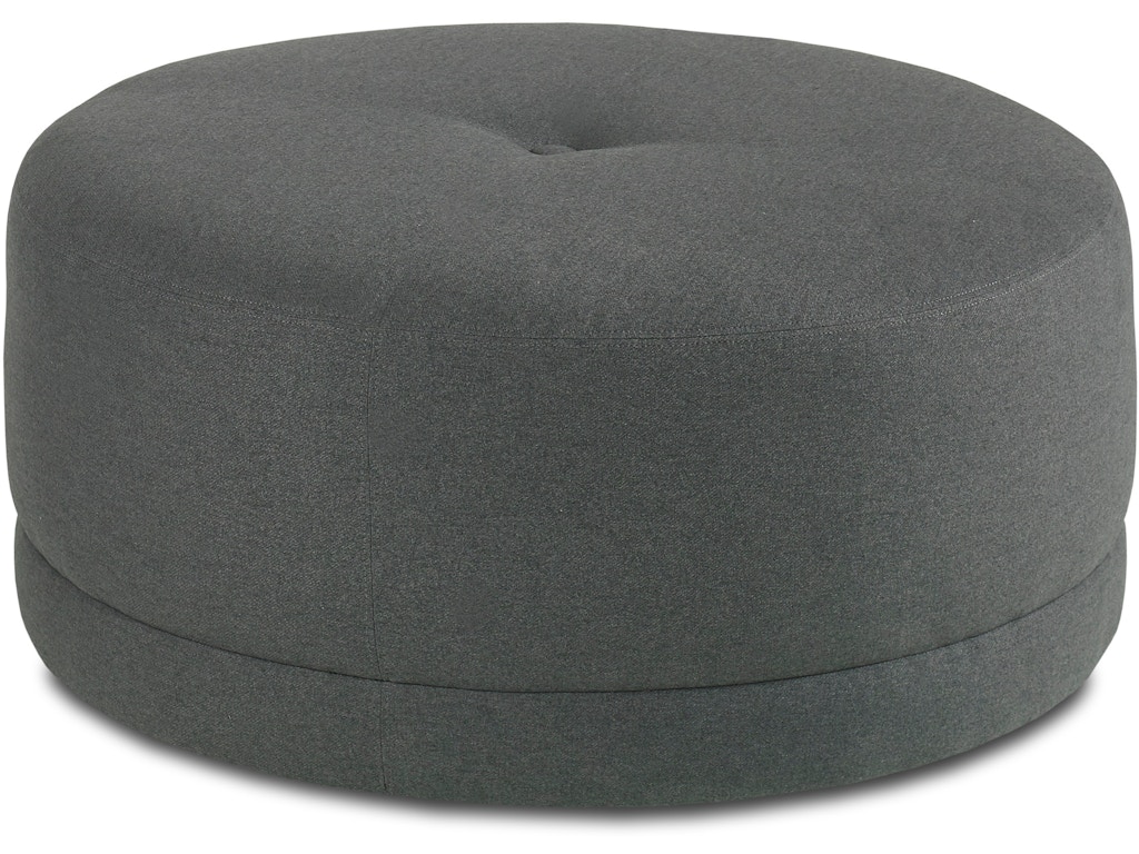 2338-02 Leah Caster Round Ottoman - Image 1