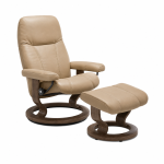 stressless® consul (large) classic base recliner with ottoman